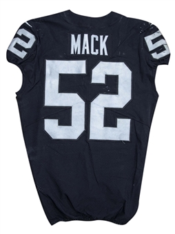 2017 Khalil Mack Game Used Oakland Raiders Home Jersey Photo Matched To 10/8/2017 (NFL-PSA/DNA & Resolution Photomatching)